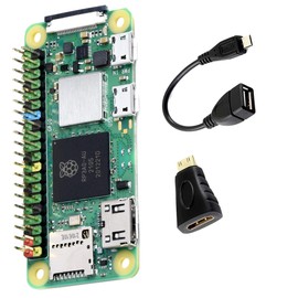 A-DIGISHUO Raspberry Pi Zero 2WH Complete Kit 1GHz 512M wtih 32G SD Card HDMI&mini USB&GPIO Connector with Heat Sink Kit (Raspberry Pi Zero 2WH 8-in-1 kit)