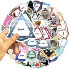 50Pcs Cute Therian Stickers for Kids Cartoon Water Bottle Stickers Pack Waterproof Vinyl Sticker for Water Bottle Laptop Scrapbook Phone Skateboard(Therian)