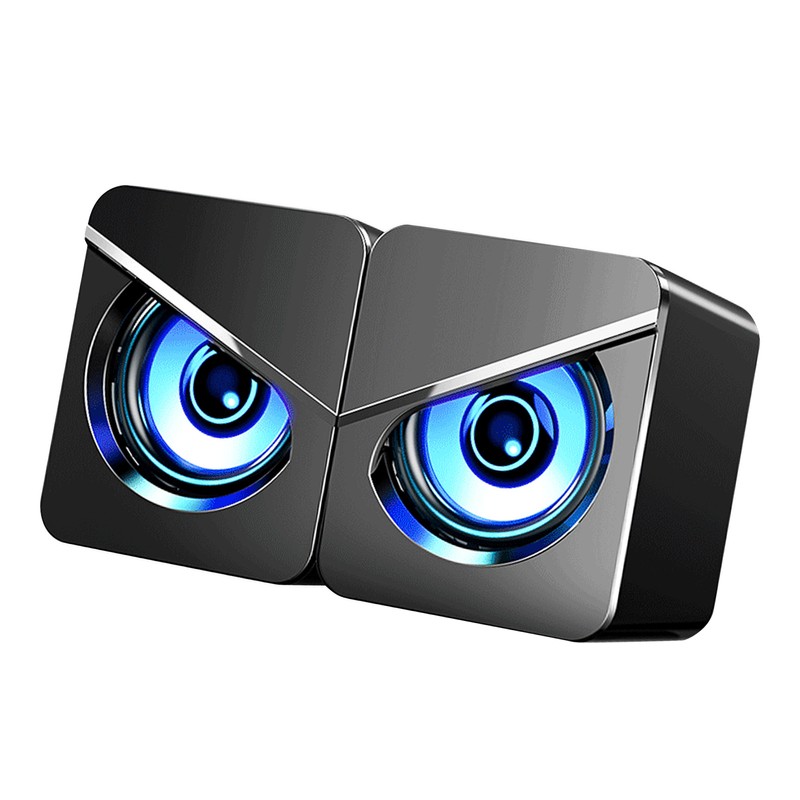 1 Pair Desktop Computer Speaker Multifunction Stylish Strong Bass 4D