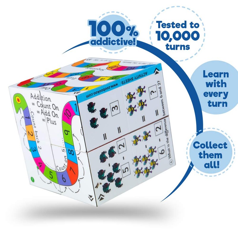 ZooBooKoo Educational Addition and Subtraction Cube Book
