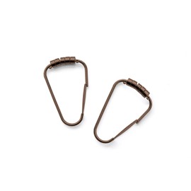 Splash Home Oblo Decorative Shower Curtain Hooks, Roller & Rust-Resistant Metal Shower Curtain Rolling Hooks, for Bathroom Rod and Curtain Hangers, Set of 12 - Oil Rubbed Bronze