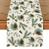 Artoid Mode Stars Leavses Pine Cone Christmas Table Runner, Seasonal