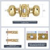 Moquin Gold Keyed Entry Door Knob with Lock and Key,