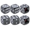 MEAJOO MEAJOO 6PCS Aluminum Dice Tire Valve Stem Caps, Universal