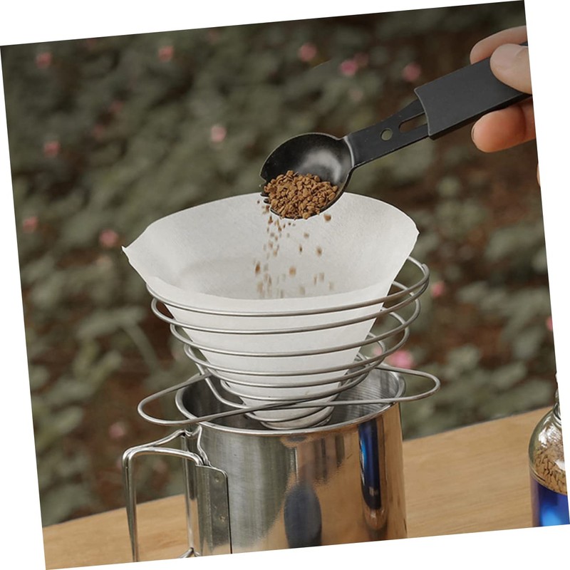 LALAFINA 1Pc Stainless Funnel Drip Stand with Filter Cup for