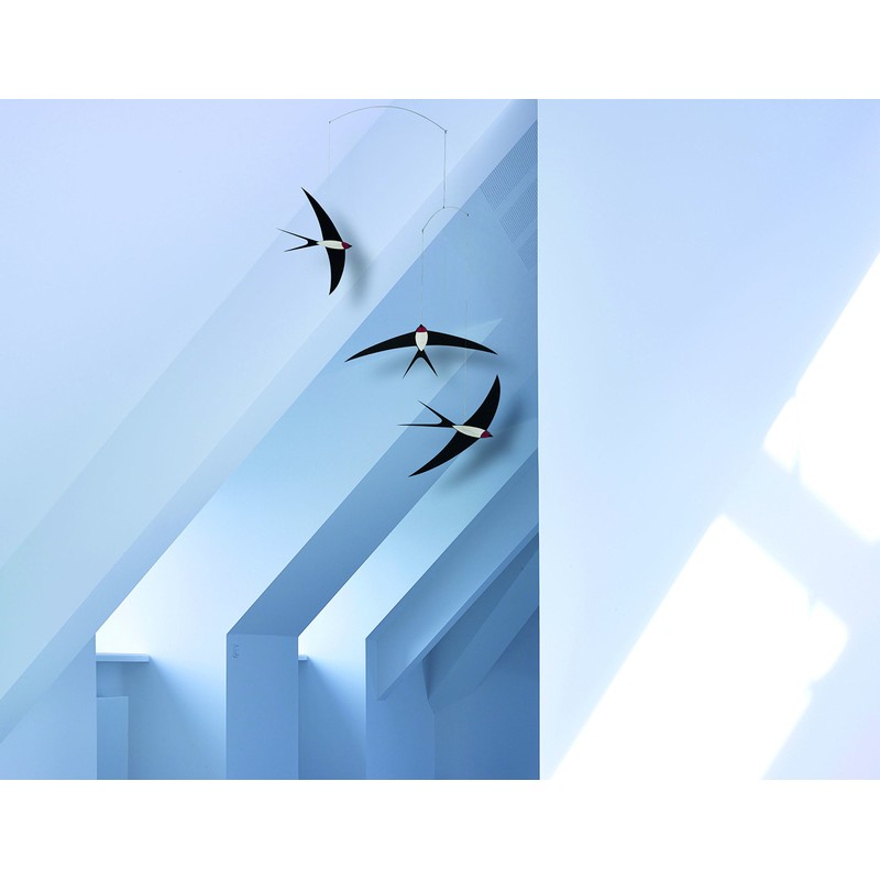 3 Swallow Hanging Mobile - 20 Inches - Premium-Grade Cardstock