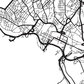 Nacnic Minimalist City Map Poster Geometric Style Wall Decoration Picture of Oslo Various World City Maps, Plans and Travel Pictures A3 No Frame