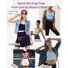 HORISUN Longline Sports Bra Workout Tank Tops with Built in