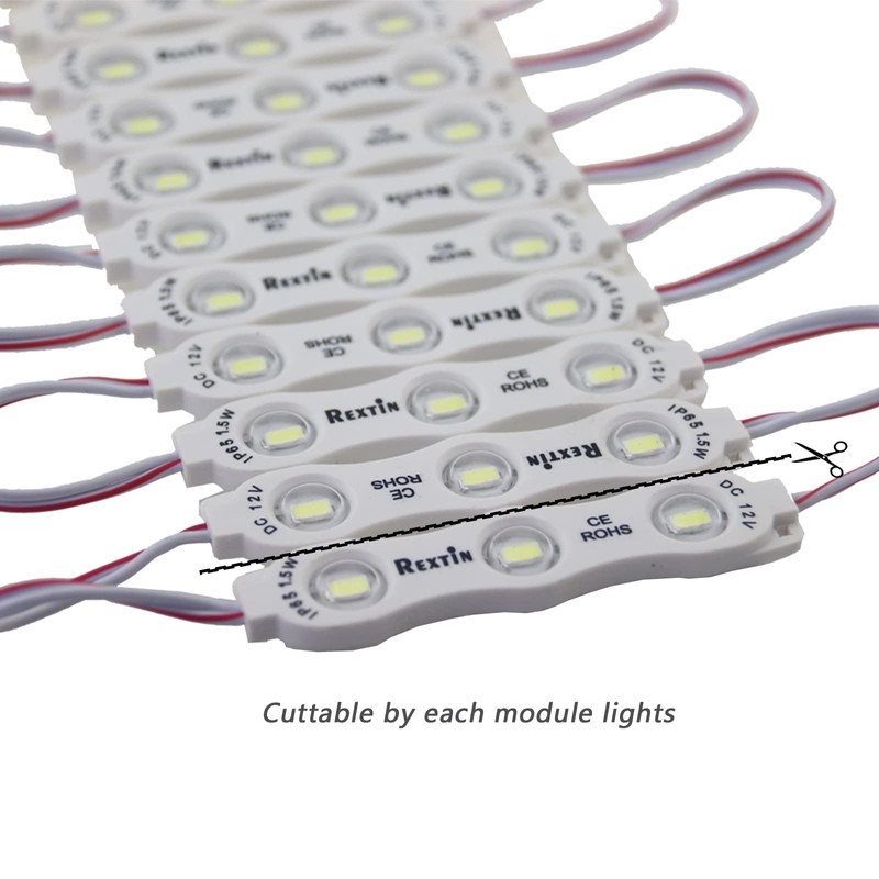 REXTiN Super Bright 200pcs 3 LED Module Storefront Lights Green