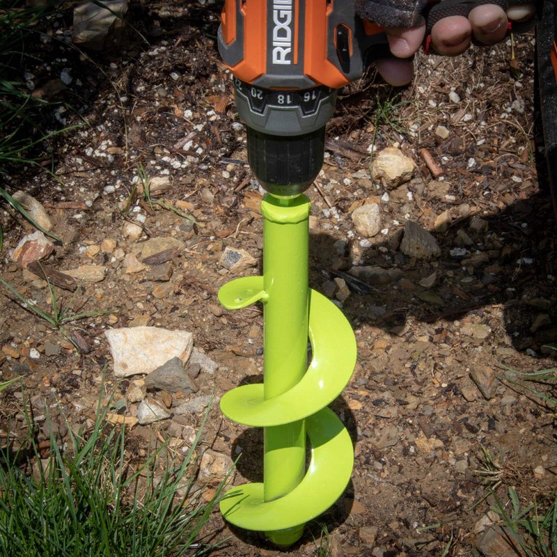 XtremepowerUS Garden Plant Flower Bulb Auger 3.5” x 12” Inch