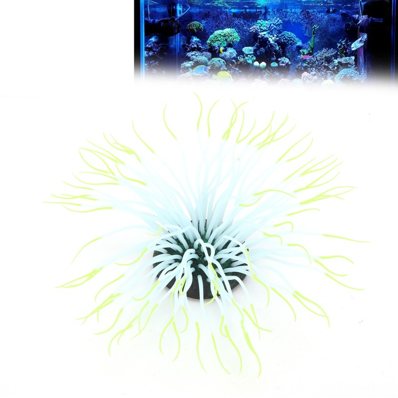 Aquarium Anemone Realistic Luminous Silicone Sea Anemone for Fish Tank