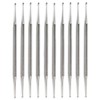 10 Pieces Set Nail Curette Under-nails Cleaner Double Ended 1.5mm-2.5mm