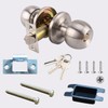 UONIKA 3 Pack Stainless Ball Door Knobs with Lock and
