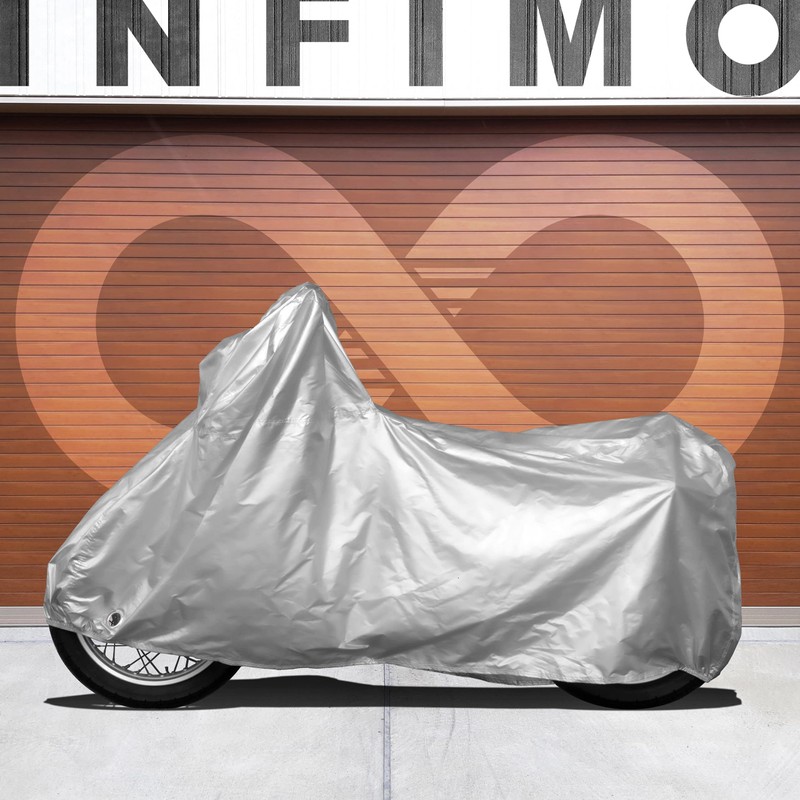 Osaka Textile IMO91102 Motorcycle Cover Taffeta with Keyhole M Silver