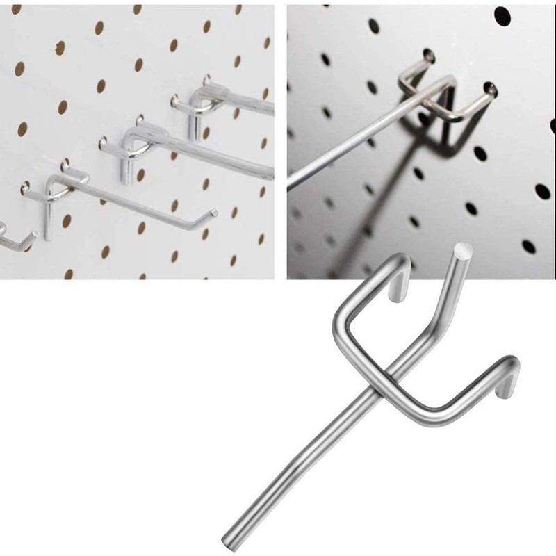 Youery 50 Pack Pegboard Hooks,Pegboard Wall Slat Clips for Retail