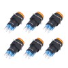 25Pcs Momentary Push Button Switch Self Locking 8 Pin Round