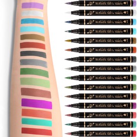 BONTOP Temporary Tattoo Markers for Skin 15 Body Marker+ 82 Tattoo Stencils,Skin-Safe & Cosmetic Quality,Birthday Gift Ideas