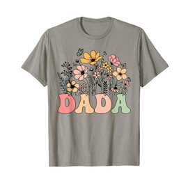 Dada Wildflower Groovy Retro Hippie Family Matching T-Shirt