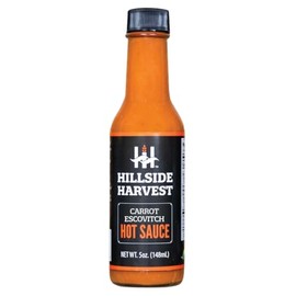 Hillside Harvest – Carrot Escovitch Hot Sauce, Gourmet, Handcrafted, Carrots, Onion, Peppers, Lime, Medium to Hot Heat Level, 5 oz. Bottle (Carrot Escovitch, 5 Fl Oz (Pack of 1)