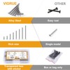 VIGRUE 145PCS Extra Long Outlet Screws - White Machine Screws