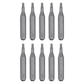 QUARKZMAN Pack of 10 P6 Pentagon Screwdriver Bit 5/32 Inch Hex Shank 28 mm / 1.1 Inch Length Magnetic 5-Point Head Hex Bits S2 Steel Screwdriver Bit for Electric Screwdriver Tools