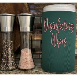 Rose Gold Script Decorative Cleaning Wipe Covers (Green, Large)