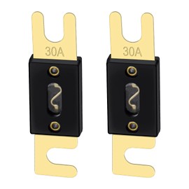 Heschen ANL Fuse ANL-30 30 Amp for Car Vehicles Audio System Sheet Gold Tone & Black 2 Pack
