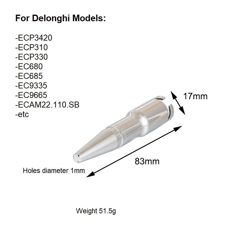 Steam Nozzle Tip for Delonghi Stilosa EC260, Replacement Steam Wand
