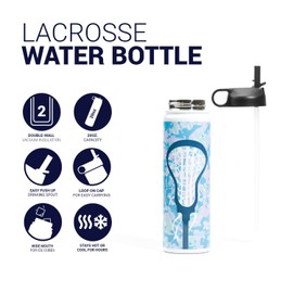 ChalkTalkSPORTS Girls Lacrosse Insulated Water Bottle | Lacrosse Stick