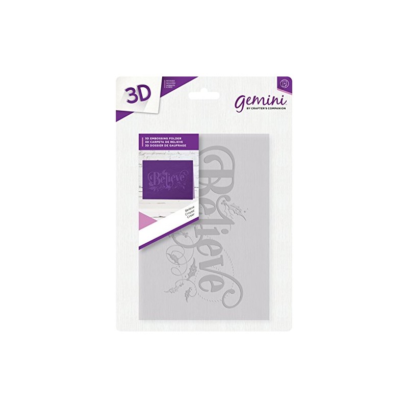 Gemini Believe 3D Embossing Folder, 5 x 7-Inch