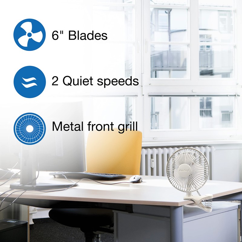 Air King Clip Fan, 6 inch, White