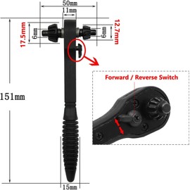 Bestgle Electric Drill Chuck Ratchet Wrench 2 in 1 Chuck Wrench Ratchet Wrench Dual Purpose Ratchet Wrench 12.7mm 17.5mm for Power Tools Chuck Keys