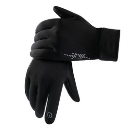 Men's Cycling Gloves, Touch Screen Anti-slip Warm Winter Running Gloves, Windproof Elastic Thermal Mittens for Men Women, Unisex Lightweight Mitts with Cuff for Driving Ski Biking Football Sports