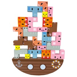 Montessori Toys for 2 3 4 Year Old Boys Girls, Toddler Toys Age 2-4, 25 Pack Wooden Animal Balance Game， Blocks Sorting & Stacking Education Toddler Puzzles Toys,2 3 4 Year Old Girl Boy Birthday Gifts