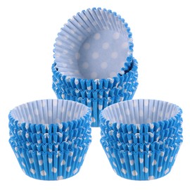 QUARKZMAN 300 Count Cupcake Liners Blue Dot Cupcake Cups Standard Size Muffins Liners Papers Baking Cups Wrappers Greaseproof for Party Wedding Birthday