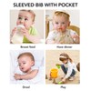Infant Long Sleeve Bib Waterproof Cute Toddler Soft Sleeved Bib