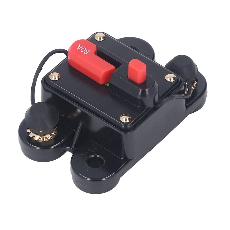 Circuit Breaker Manual Reset 1/4in Overcurrent Protection DC 12‑48V for