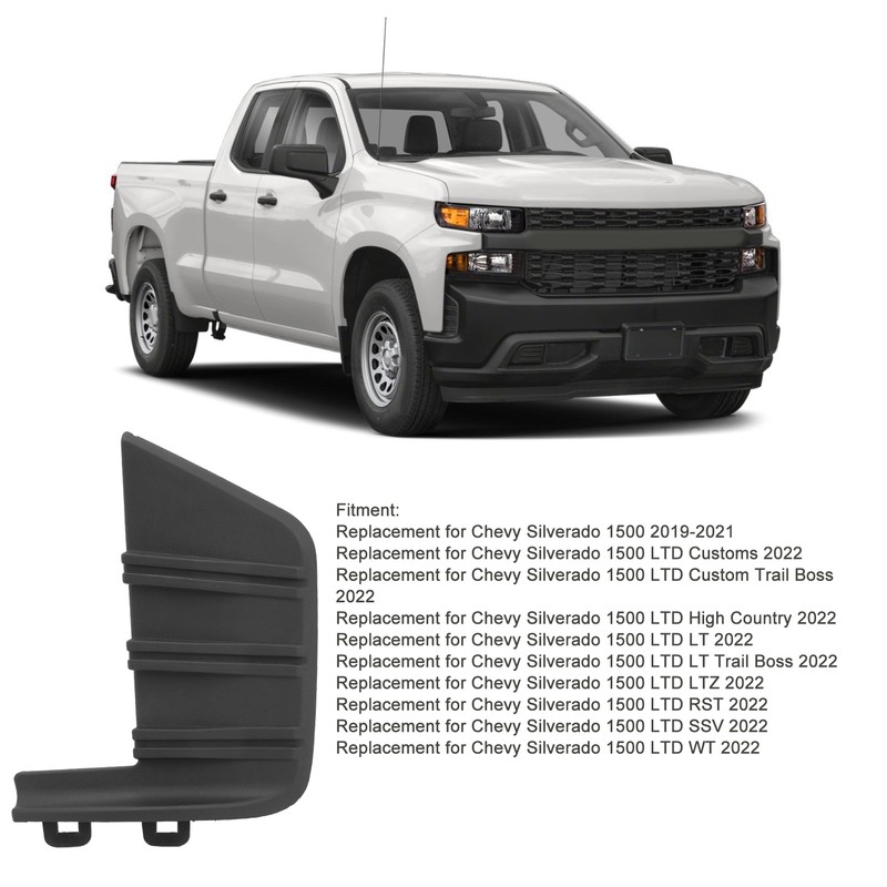 Front Bumper Cover Molding Prevent Collision Replacement for Chevy Silverado