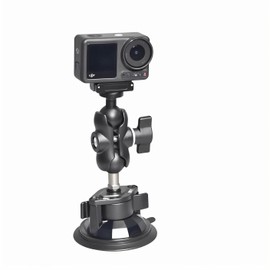 Fotoleey Suction Cup Mount for Osmo Action 5, Insta360 X4, X3 - Compatible with Action Cameras, Dash Cams and Smartphones