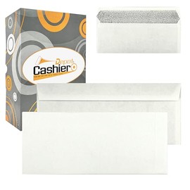 2500 Cashier Depot #10 Business Envelope, 4 1/8 X 9 1/2, Peel & Seal, Security-Tinted, 24lb. White Paper, (No Window) (2500 Envelopes)