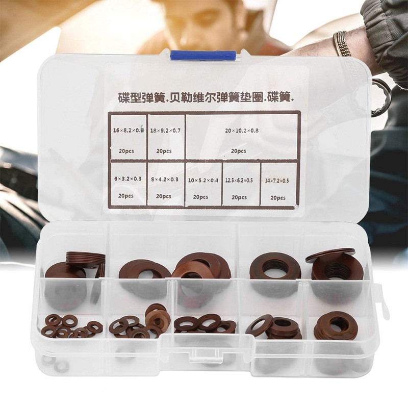 Disc Spring, 8 Types Belleville Compression Spring Disc Washer Gasket