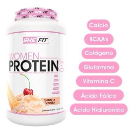 Proteina Bhp She Fit 3lb Proteina Para Mujer Los Sabor Sabor Vainilla