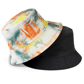 TAGVO Fishing Hat on Both Sides Men Women Bucket Hat UV Protection Sun Hat Summer Hat, I, Unit size