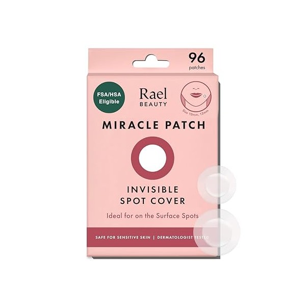 Rael Pimple Patches – Miracle Invisible Spot Cover, Hydrocolloid Acne
