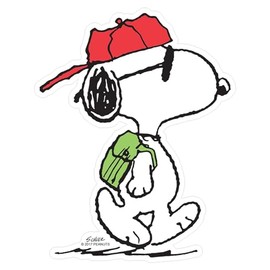 CafePress Snoopy Joe Cool Medium Die Cut Sticker, 5.75" x 5.75" Matte Finish