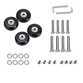 4 x 45 mm x 18 mm Suitcase Wheels Replacement Wheels for Suitcase Luggage Suitcase Wheels Replacement Luggage Suitcase Replacement Wheels Rubber Wheels Replacement Wheels Wheel for Trolleys Suitcase