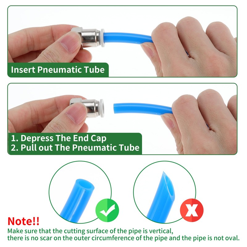 Motoforti Push to Connect Air Fittings 3/8" Female Thread Air