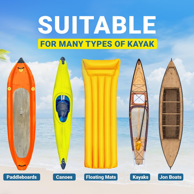 Yes4All Kayak Cart U-Shape Aluminum, 200lbs Capacity Kayak Dolly with