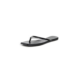 TKEES Women's Square Toe Lily Flip-Flop, Sable Croc, 6