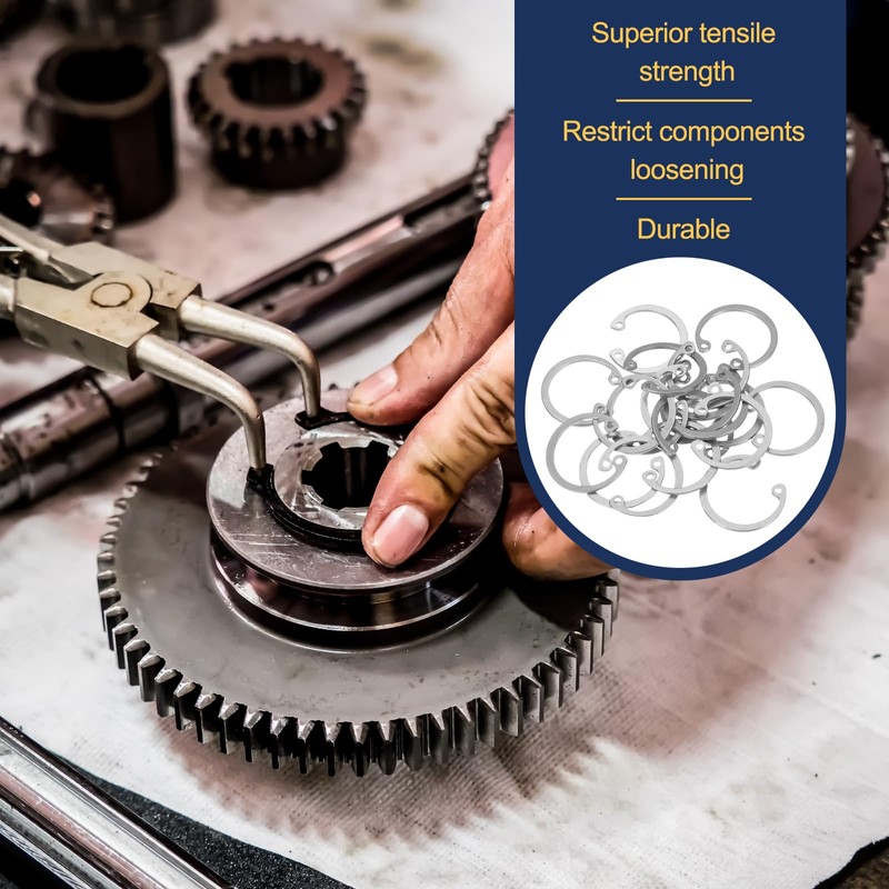 PATIKIL 20 Pcs 25mm ID Internal Retaining Rings E-Clip Snap